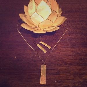 Bronze and brass necklace